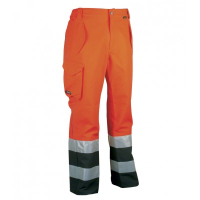 Pantaloni alta visibilità antipioggia realizzato con membrana GORE-TEX - NEW HEBRON COFRA